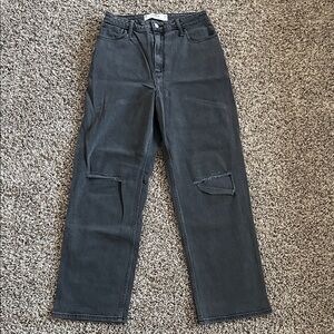 Hollister Black High-Rise Dad Jeans
